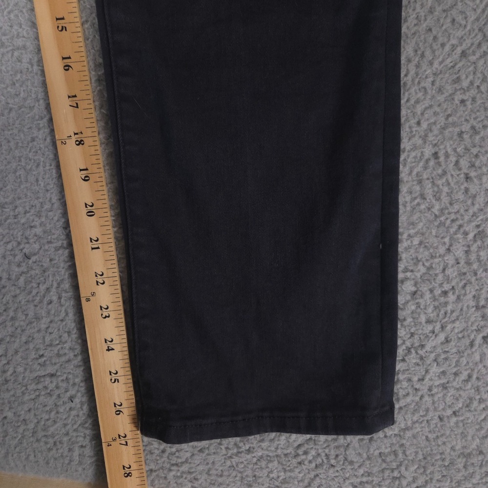 Good American Jeans Womens Large Black Good Legs Straight Pull‎ On Elastic Denim - Picture 3 of 10